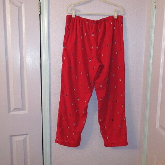 Talbots Womens Flannel Pajamas Size L Dancing Penguins Top & Pants 2 Piece NEW - Picture 10 of 12